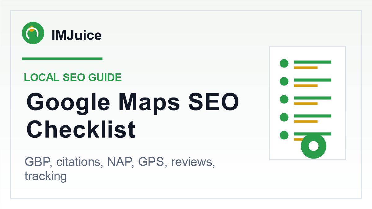Google Maps SEO checklist for local businesses